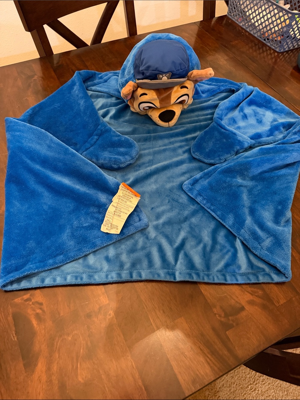 Paw Patrol ‘Chase’ Character Hooded Blanket